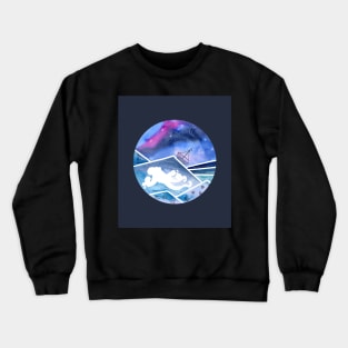 Abstract Seascape with Octopus and Sailing Ship2 Crewneck Sweatshirt